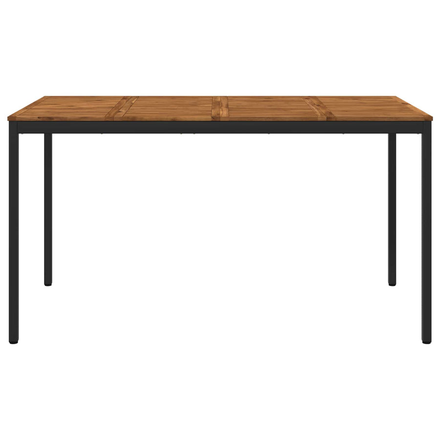 Tuinbar Tafel Naturel en Zwart 196 x 100,5 x 105 cm