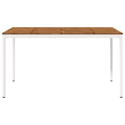Tuinbar Tafel Natuurlijk en Wit 196 x 100,5 x 105 cm