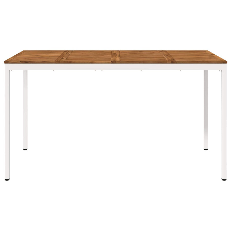 Tuinbar Tafel Natuurlijk en Wit 196 x 100,5 x 105 cm