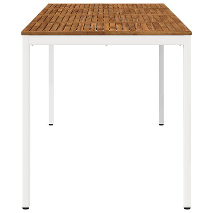 Tuinbar Tafel Natuurlijk en Wit 196 x 100,5 x 105 cm