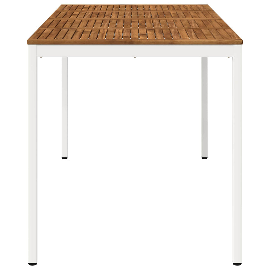 Tuinbar Tafel Natuurlijk en Wit 196 x 100,5 x 105 cm