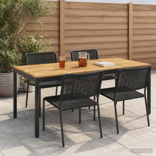 Tuindiner tafel Wit en zwart 196 x 100,5 x 75 cm