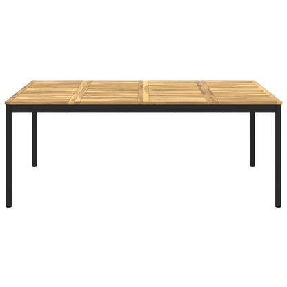 Tuindiner tafel Wit en zwart 196 x 100,5 x 75 cm