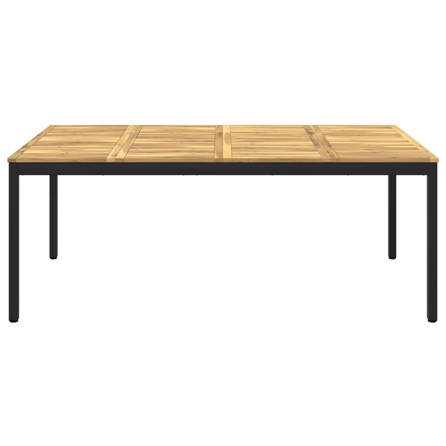 Tuindiner tafel Wit en zwart 196 x 100,5 x 75 cm