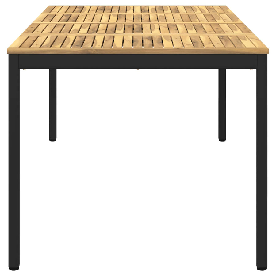 Tuindiner tafel Wit en zwart 196 x 100,5 x 75 cm
