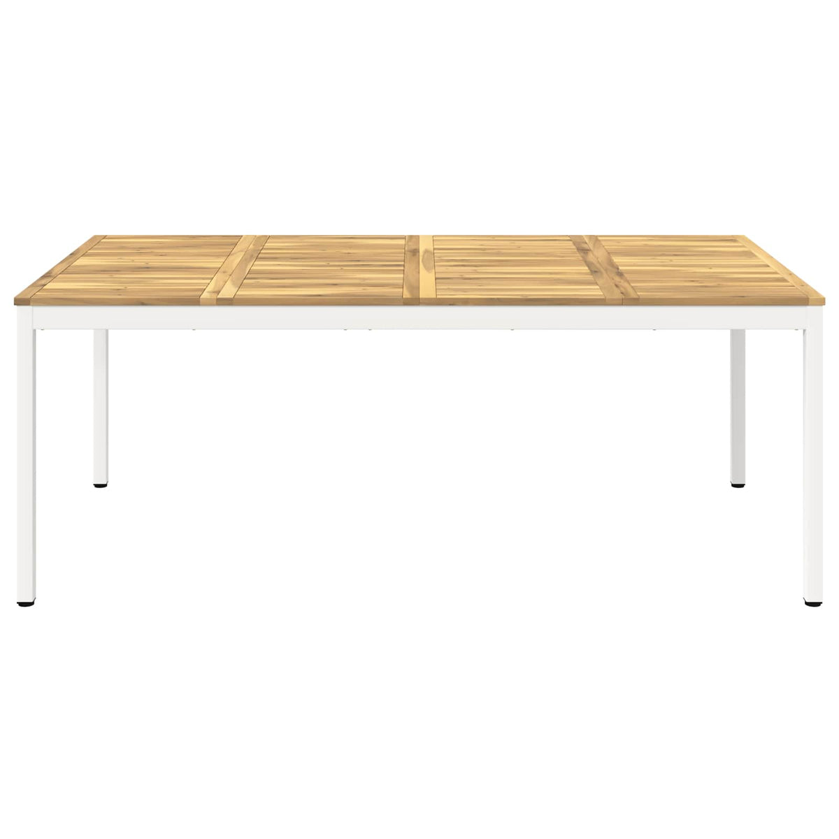 Tuindiner tafel Wit 196 x 100,5 x 75 cm Massief Acaciahout