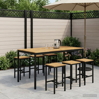 Tuinbar Tafel Wit en zwart 196 x 100,5 x 105 cm