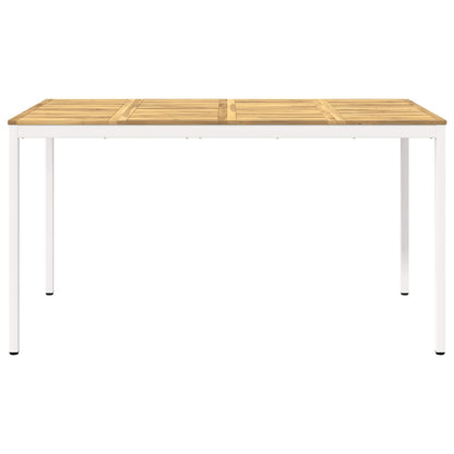Tuinbar Tafel Wit 196 x 100,5 x 105 cm Massief Acaciahout