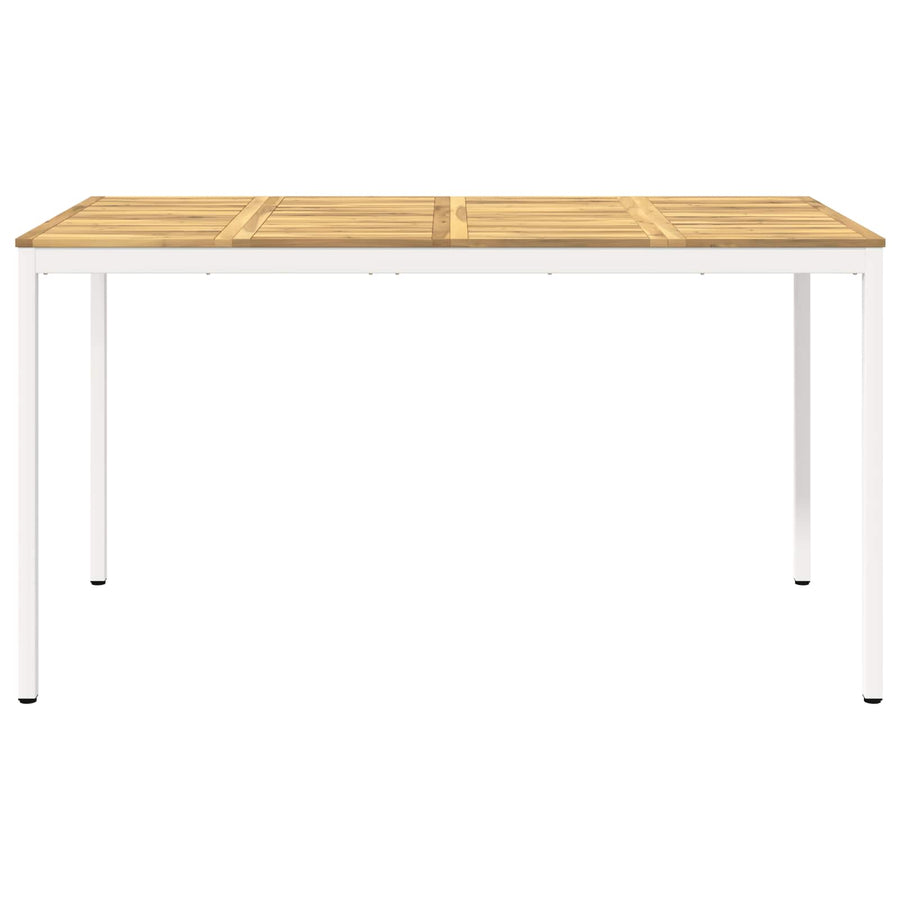 Tuinbar Tafel Wit 196 x 100,5 x 105 cm Massief Acaciahout
