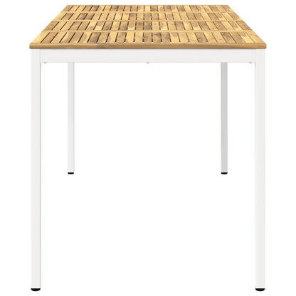 Tuinbar Tafel Wit 196 x 100,5 x 105 cm Massief Acaciahout