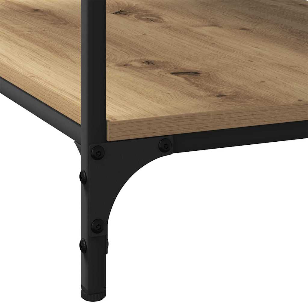 Salontafel Artisan Eiken 81 X 50 X 40 Cm Bewerkt Hout 80 x 50 x 40 cm artisanaal eikenkleurig