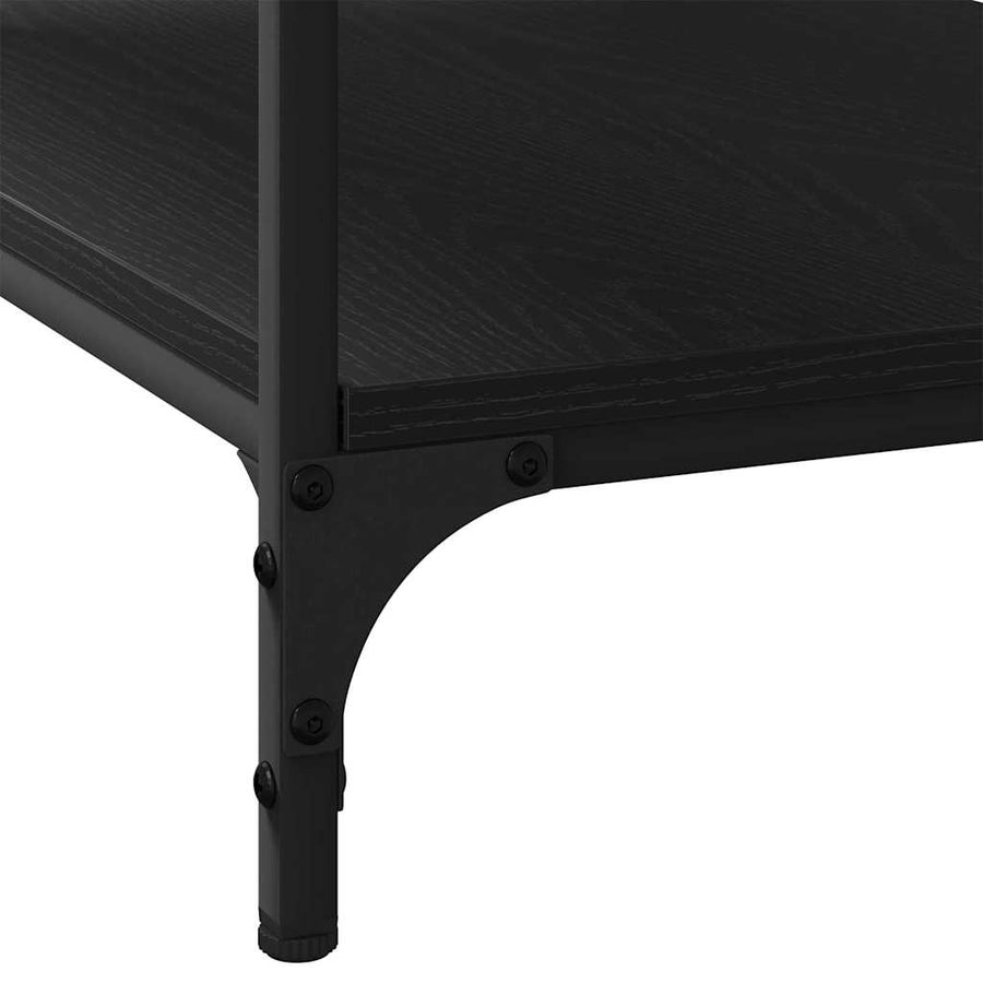 Salontafel 81 X 50 X 40 Cm Bewerkt Hout 80 x 50 x 40 cm Zwart eiken