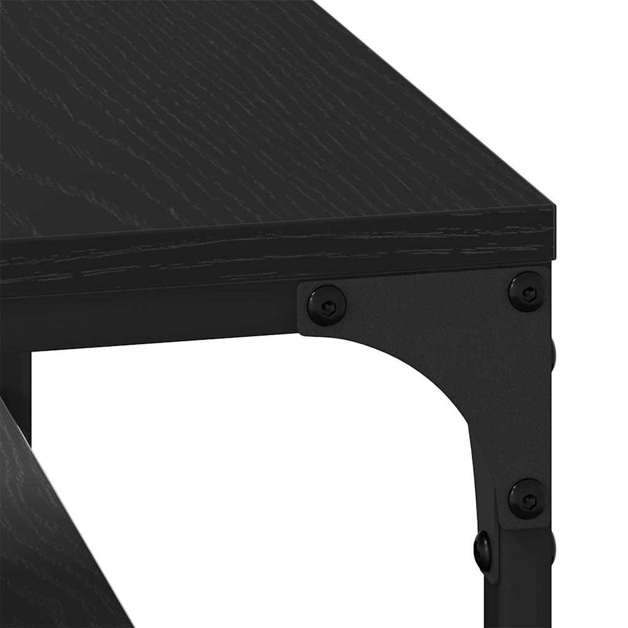 Salontafel 81 X 50 X 40 Cm Bewerkt Hout 80 x 50 x 40 cm Zwart eiken