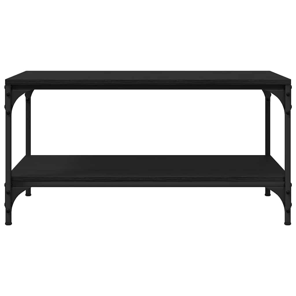 Salontafel 81 X 50 X 40 Cm Bewerkt Hout 80 x 50 x 40 cm Zwart eiken
