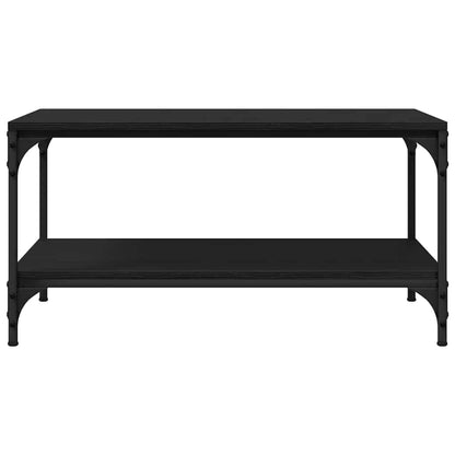 Salontafel 81 X 50 X 40 Cm Bewerkt Hout 80 x 50 x 40 cm Zwart eiken