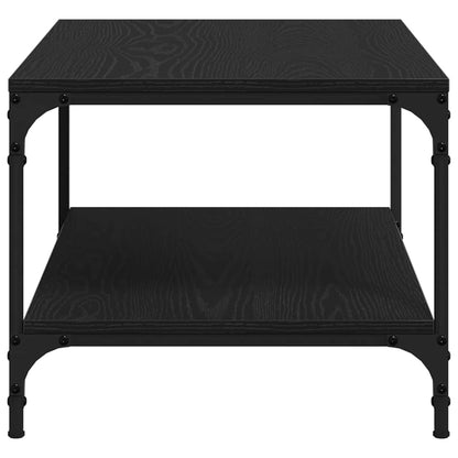 Salontafel 81 X 50 X 40 Cm Bewerkt Hout 80 x 50 x 40 cm Zwart eiken