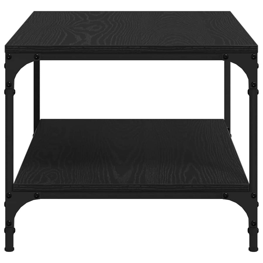 Salontafel 81 X 50 X 40 Cm Bewerkt Hout 80 x 50 x 40 cm Zwart eiken