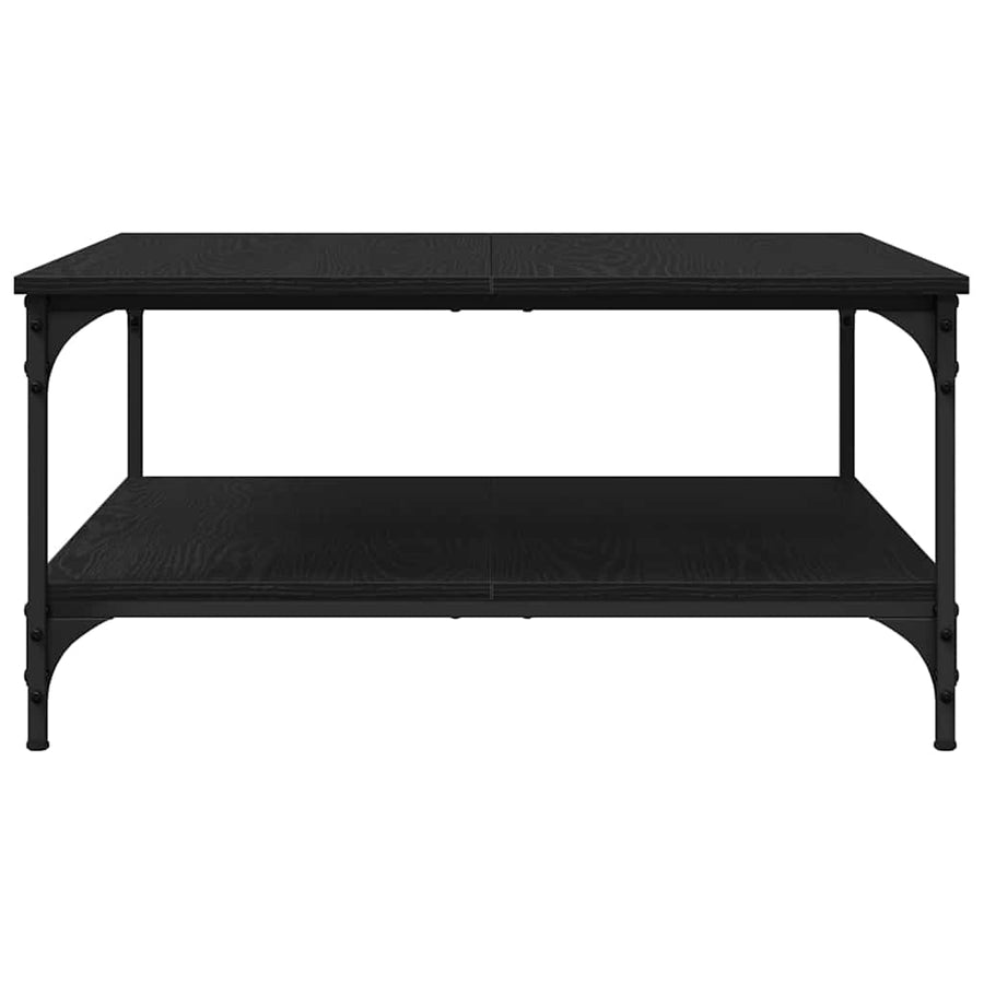 Salontafel Zwart eiken 80 x 80 x 40 cm Bewerkt hout