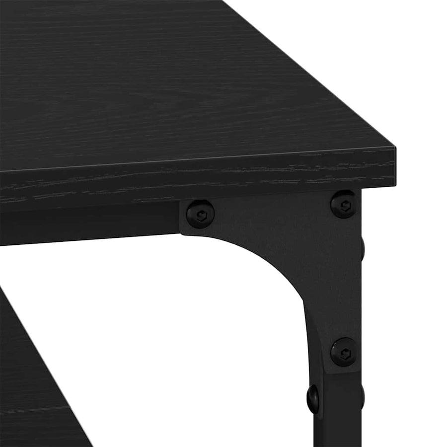 Salontafel Zwart eiken 100 x 100 x 40 cm Bewerkt hout