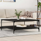 Coffee table Black oak 100 x 100 x 40 cm Engineered wood
