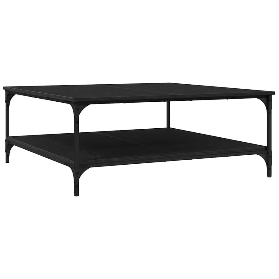 Salontafel Zwart eiken 100 x 100 x 40 cm Bewerkt hout