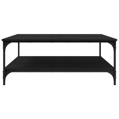 Salontafel Zwart eiken 100 x 100 x 40 cm Bewerkt hout