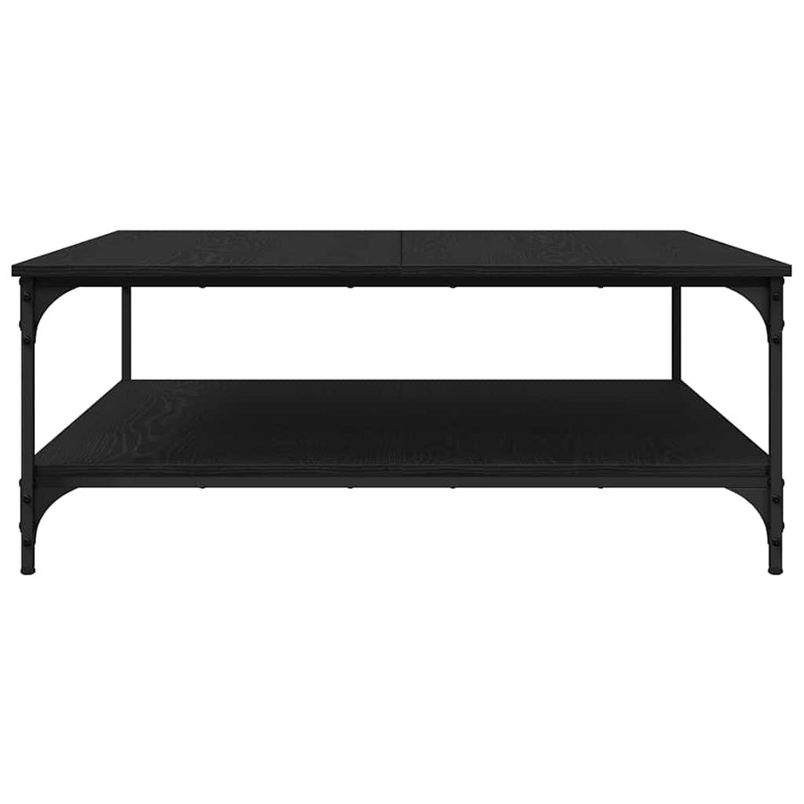 Salontafel Zwart eiken 100 x 100 x 40 cm Bewerkt hout