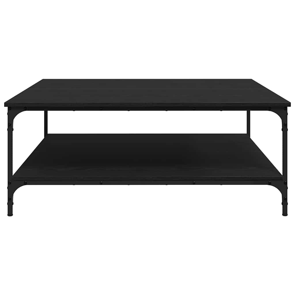 Salontafel Zwart eiken 100 x 100 x 40 cm Bewerkt hout