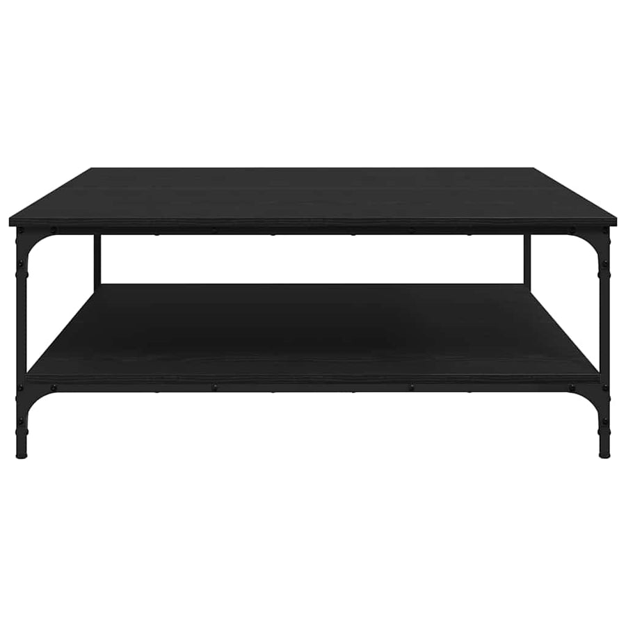 Salontafel Zwart eiken 100 x 100 x 40 cm Bewerkt hout