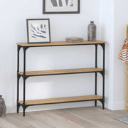 Wandtafel eiken 100x22,5x75 cm metaal