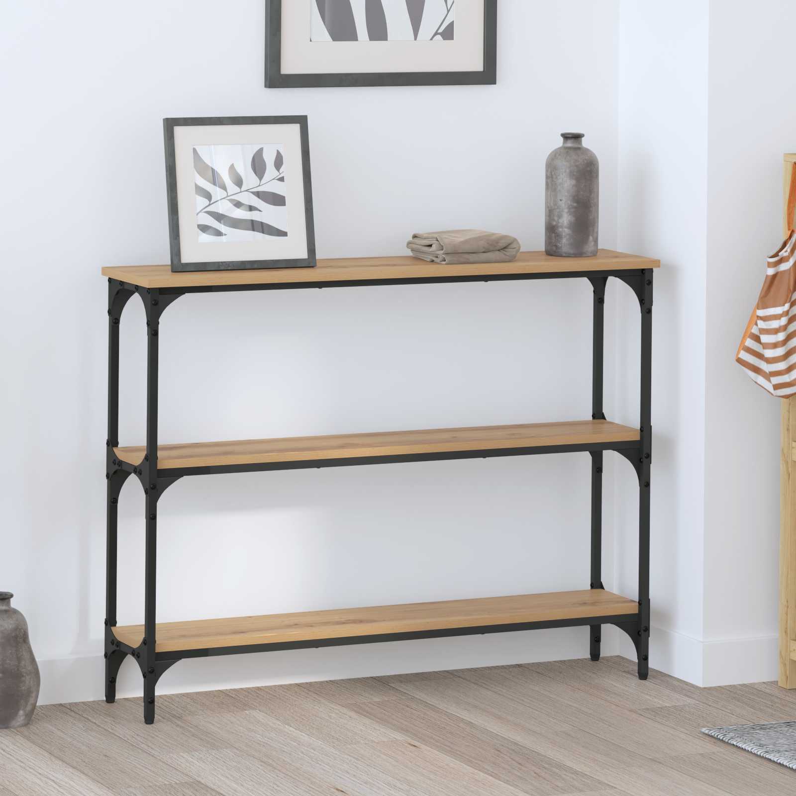 Wandtafel Artisan Eiken 100 x 22,5 x 75 cm Bewerkt hout
