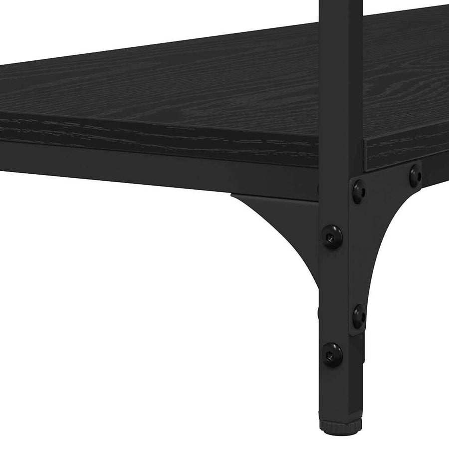 Wandtafel Anders Zwart eiken 100 x 34.5 x 75 cm Bewerkt hout