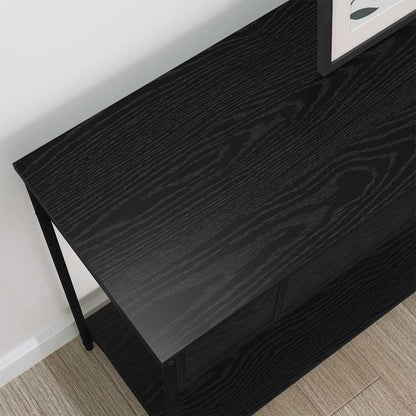 Wandtafel Anders Zwart eiken 100 x 34.5 x 75 cm Bewerkt hout