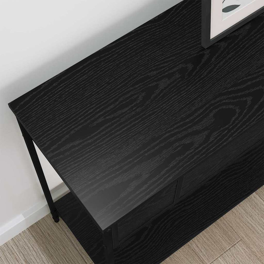 Wandtafel Anders Zwart eiken 100 x 34.5 x 75 cm Bewerkt hout