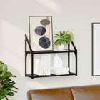 Wall shelf with shelf Black oak 60 x 21 x 51 cm Engineered wood
