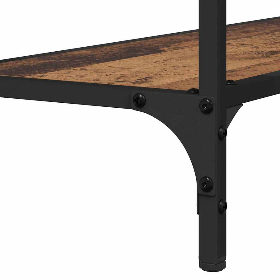 Wandtafel met plank Oud hout 101 x 30.5 x 75 cm Bewerkt hout