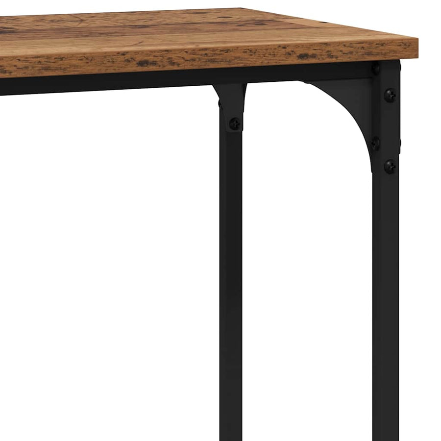 Wandtafel met plank Oud hout 101 x 30.5 x 75 cm Bewerkt hout