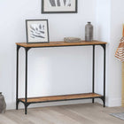 Console table with shelf Old wood 101 x 30.5 x 75 cm Processed wood