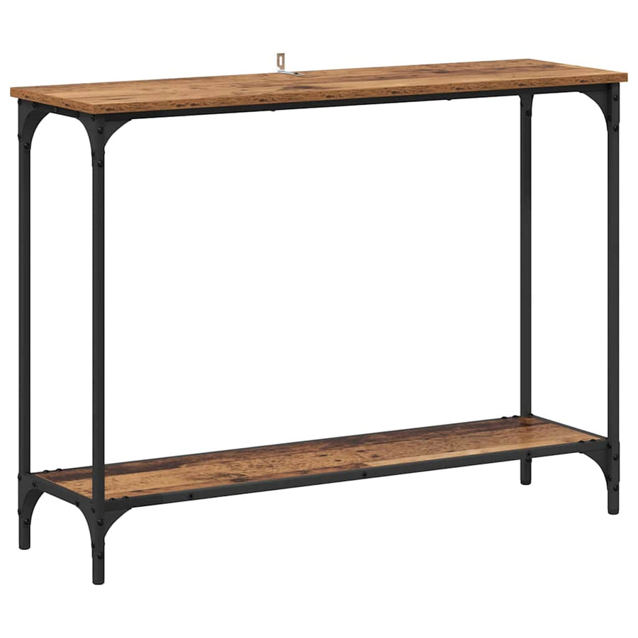 Wandtafel met plank Oud hout 101 x 30.5 x 75 cm Bewerkt hout