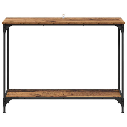 Wandtafel met plank Oud hout 101 x 30.5 x 75 cm Bewerkt hout