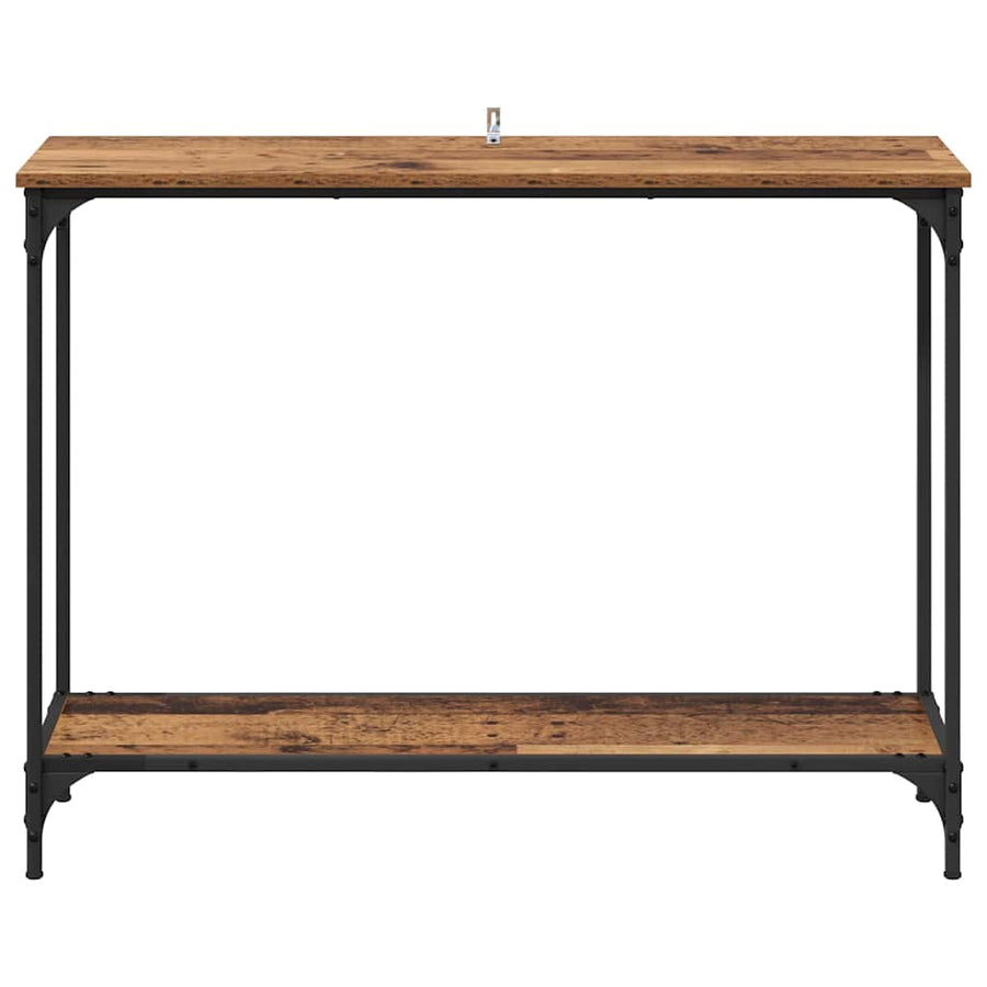 Wandtafel met plank Oud hout 101 x 30.5 x 75 cm Bewerkt hout