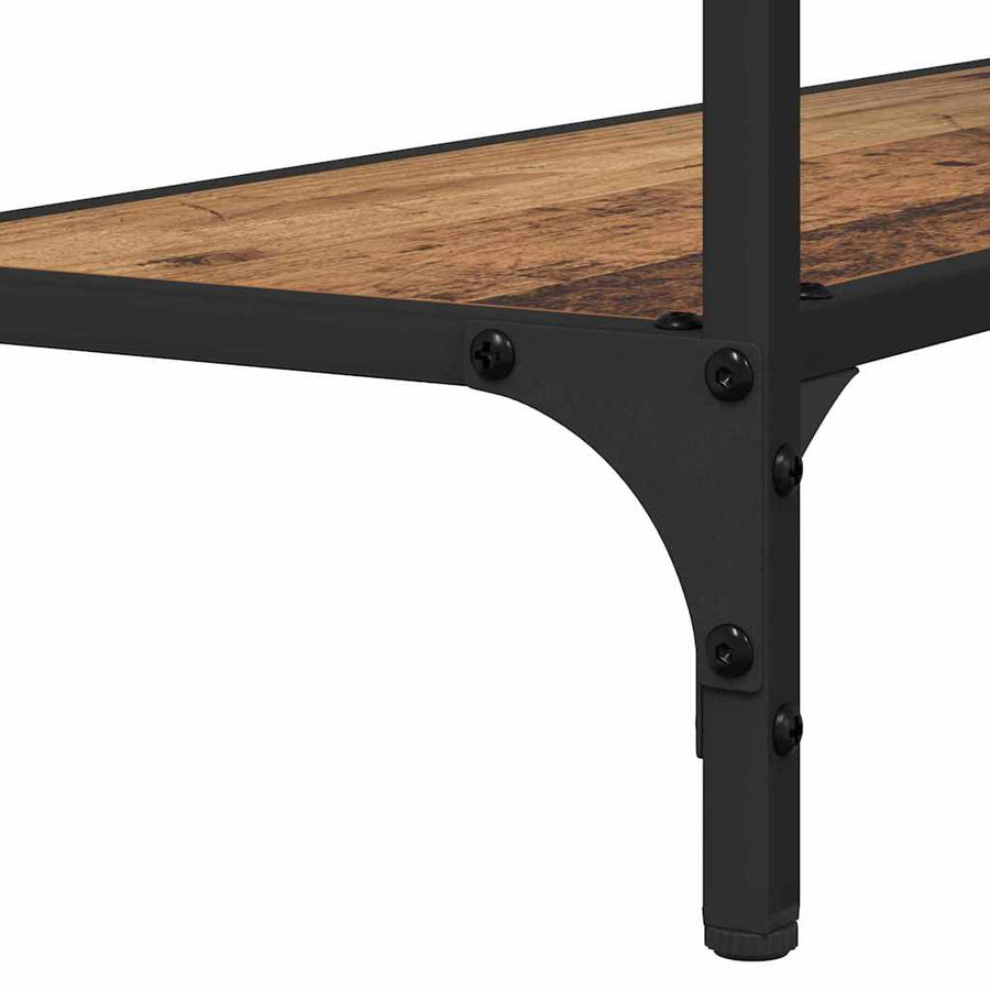 Wandtafel met plank Oud hout 75 x 30.5 x 75 cm Bewerkt hout