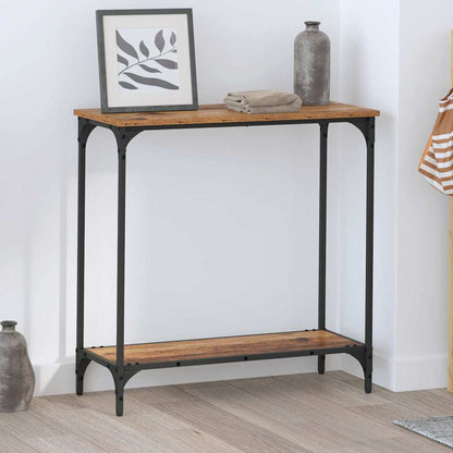Wandtafel met plank Oud hout 75 x 30.5 x 75 cm Bewerkt hout