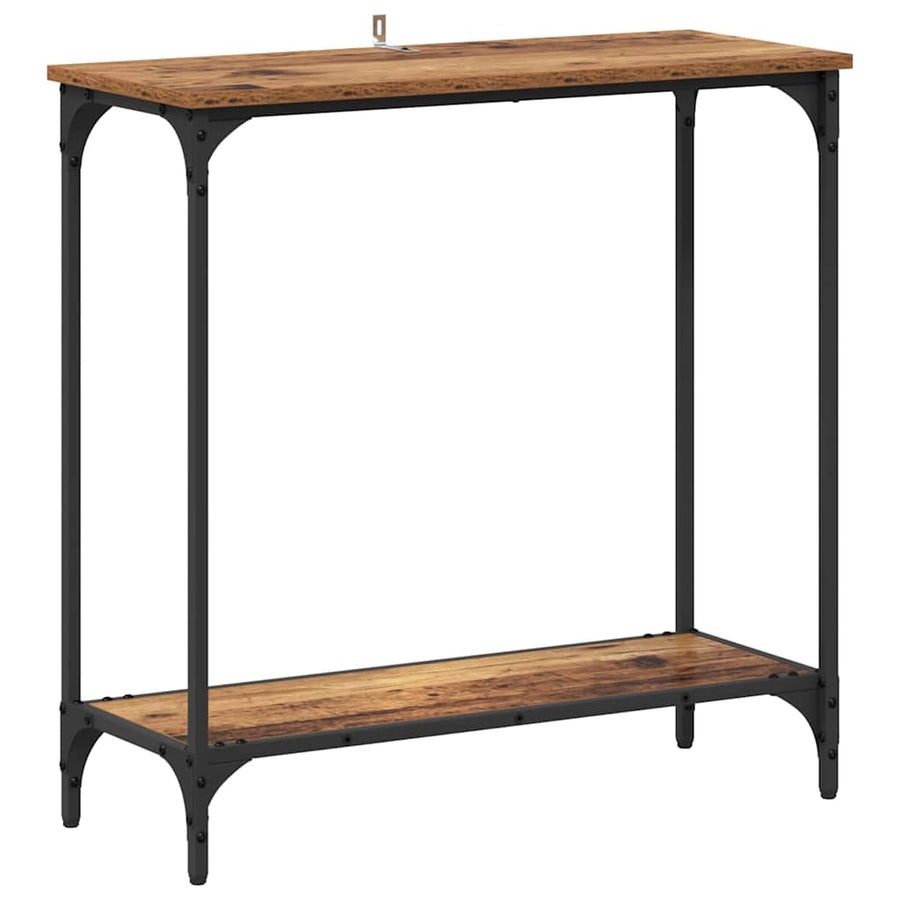 Wandtafel met plank Oud hout 75 x 30.5 x 75 cm Bewerkt hout