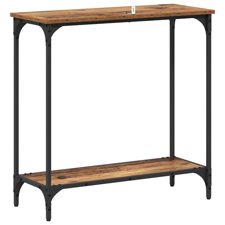 Wandtafel met plank Oud hout 75 x 30.5 x 75 cm Bewerkt hout