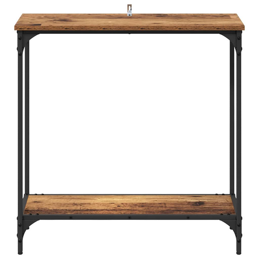 Wandtafel met plank Oud hout 75 x 30.5 x 75 cm Bewerkt hout