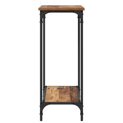 Wandtafel met plank Oud hout 75 x 30.5 x 75 cm Bewerkt hout