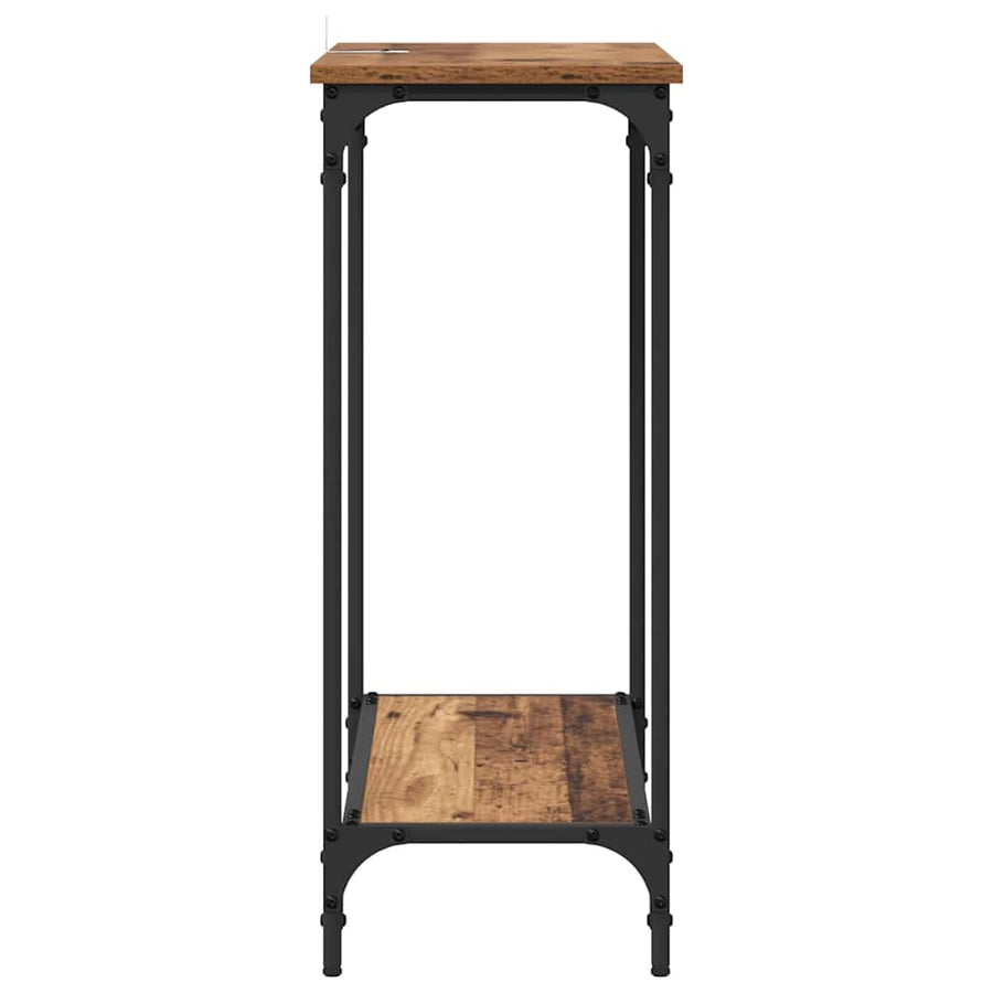 Wandtafel met plank Oud hout 75 x 30.5 x 75 cm Bewerkt hout