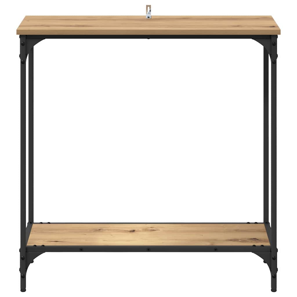Wandtafel met plank artisanaal eikenkleurig 75 x 30.5 x 75 cm