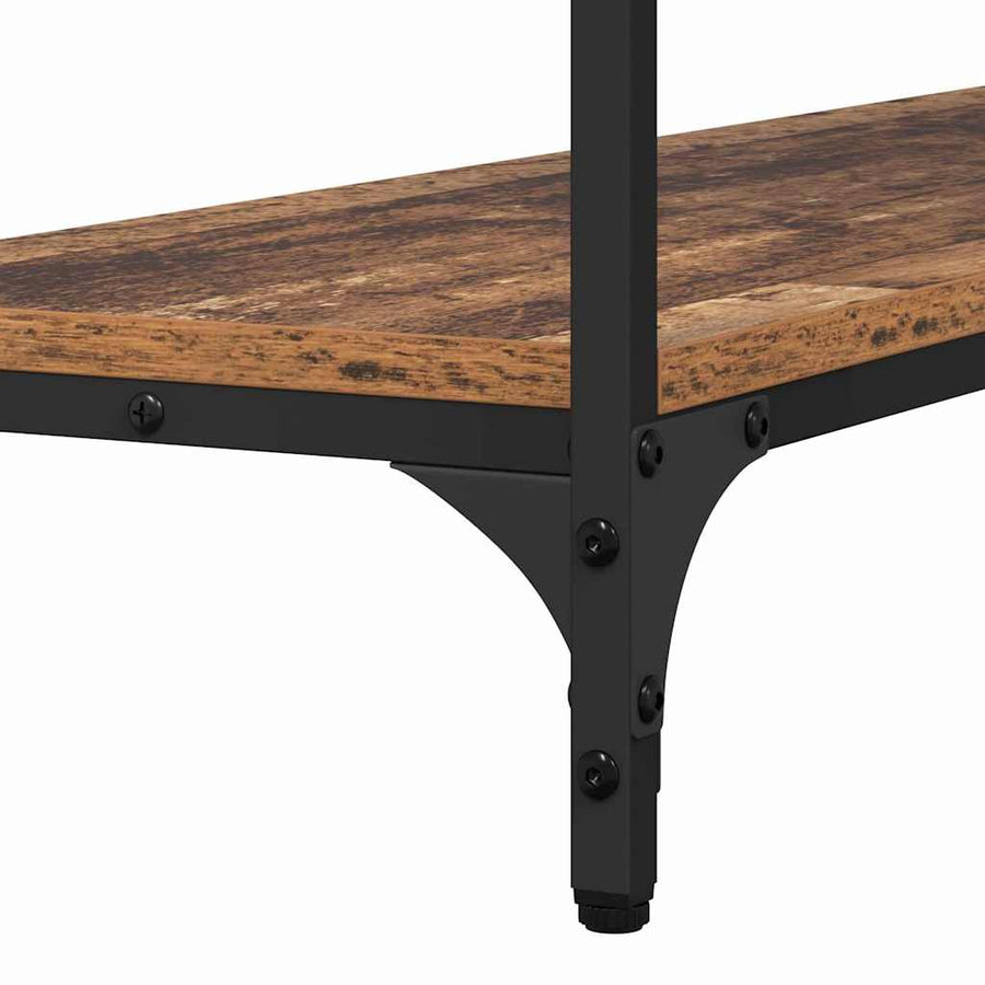 Wandtafel met plank Oud hout 100 x 29 x 75 cm Bewerkt hout